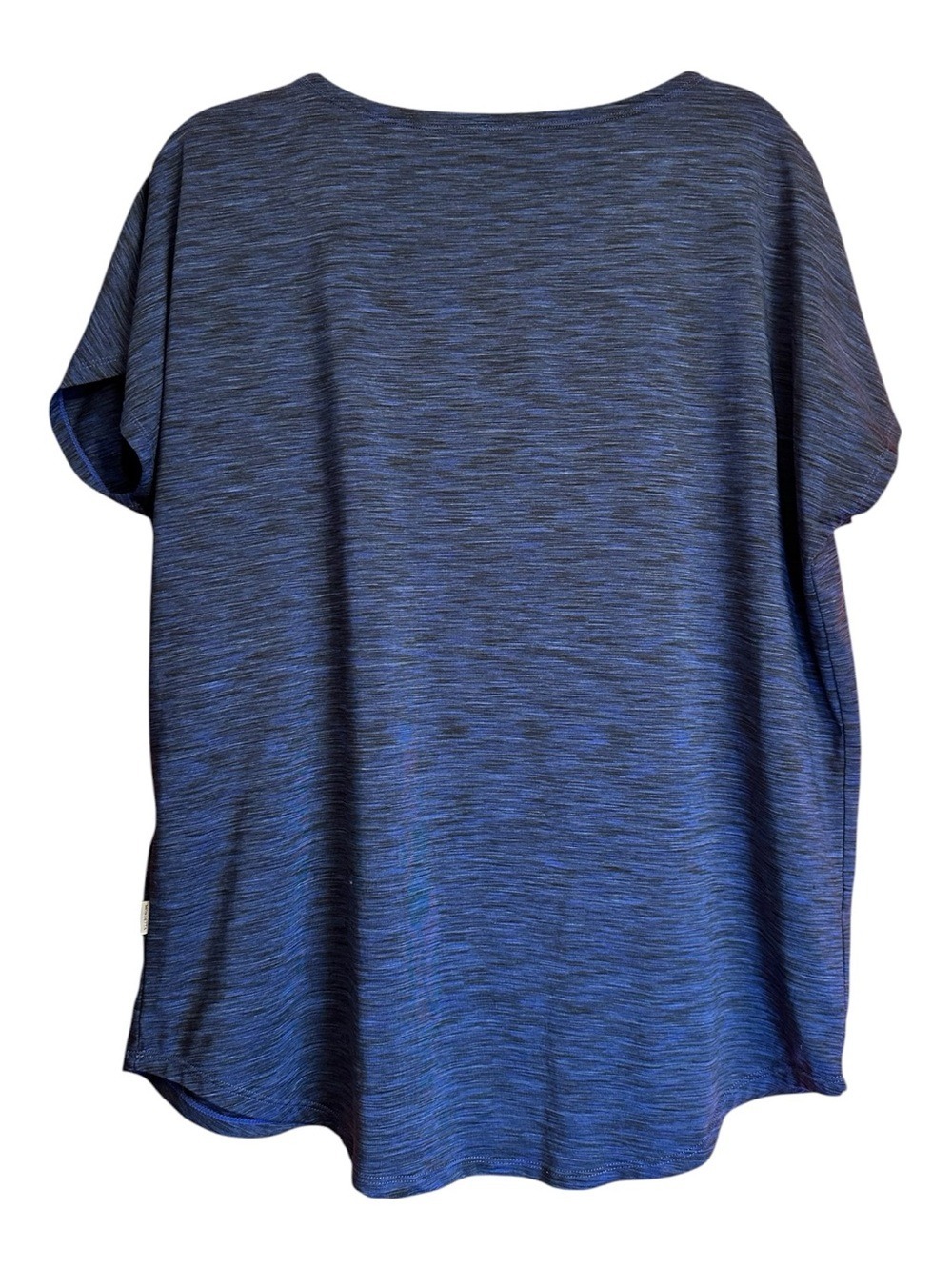 Mondetta Heathered Navy Blue Short Sleeve Scoop Neck Tee - Picture 4 of 8